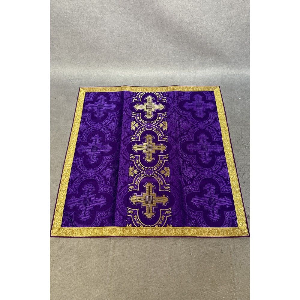 Ornat rzymski fioletowy + Stuła, Manipularz, Bursa i Welon na kielich (31K) - Ornaty rzymskie - zdjęcie 6 - Ornat rzymski fioletowy + Stuła, Manipularz, Bursa i Welon na kielich (31K)