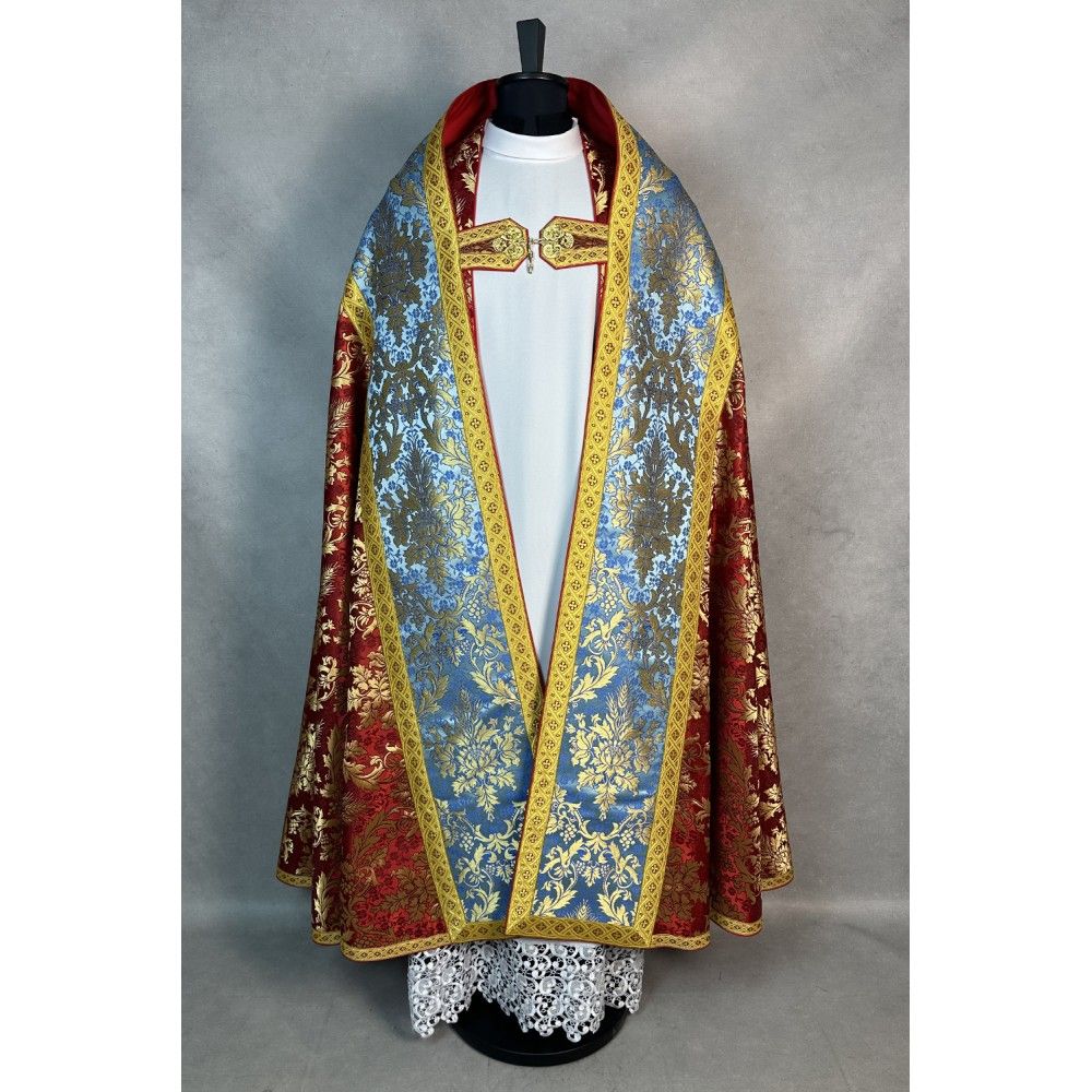 Kapa rzymska haftowana + stuła (38K) - KAPY LITURGICZNE - zdjęcie 2 - Kapa rzymska haftowana + stuła (38K)