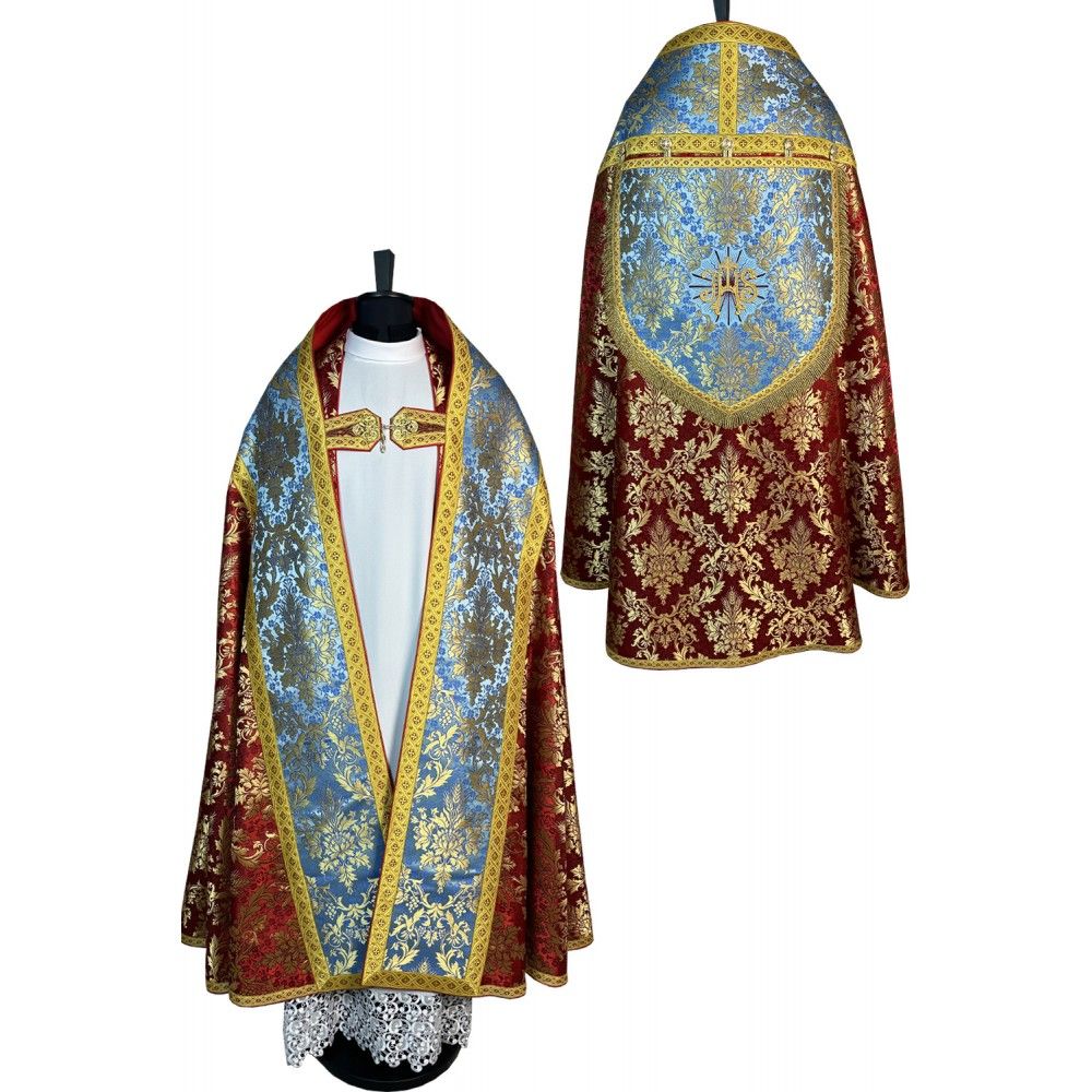 Kapa rzymska haftowana + stuła (38K) - KAPY LITURGICZNE - Nowość