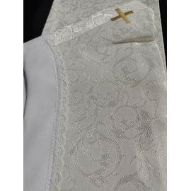 Stuła kapłańska  haftowana ecru PX + Krzyż (38) - EUCHARYSTYCZNE - zdjęcie 3 - Stuła kapłańska  haftowana ecru PX + Krzyż
