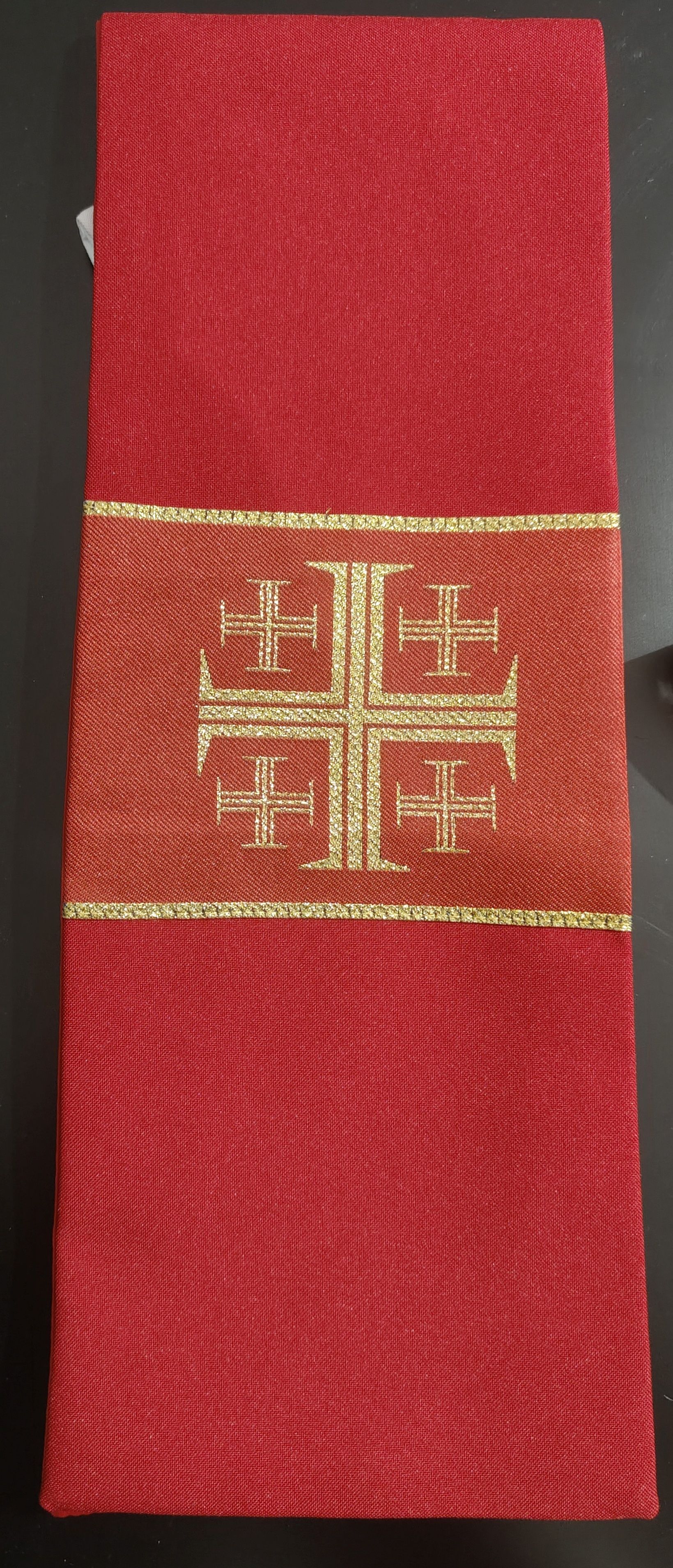 Stuła kapłańska czerwona gładka 46 - STUŁY - OKAZJA - Nowość