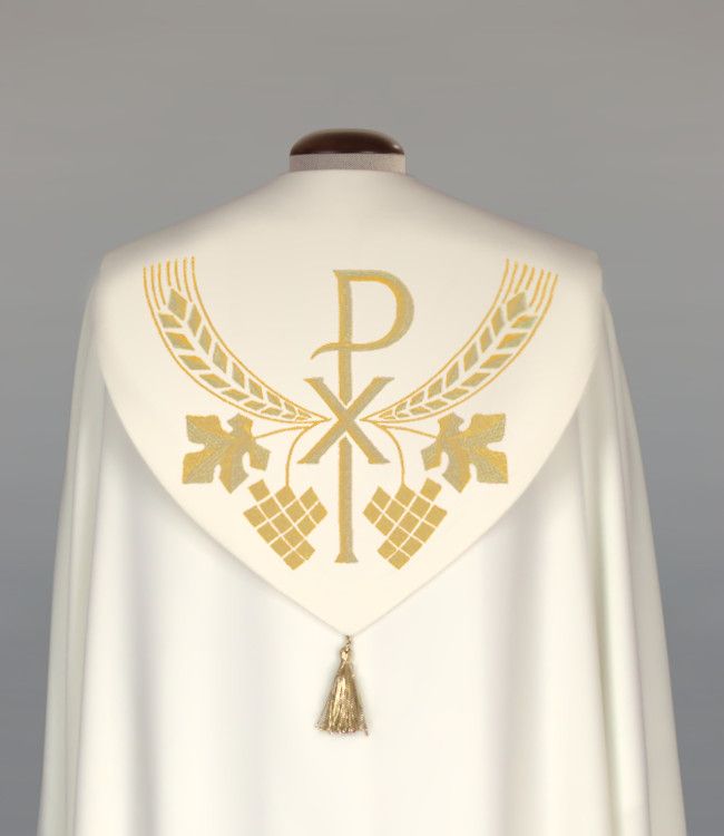 Kapa haftowana, ecru (95) - KAPY LITURGICZNE - zdjęcie 2 - Kapa haftowana, ecru (95)