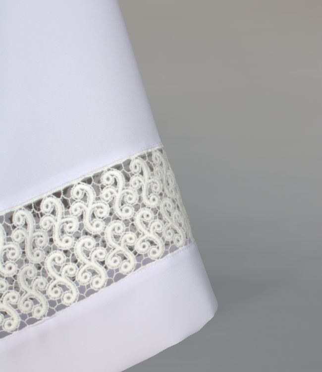 Komża kapłańska zdobiona bawełnianą wstawką (19) - KOMŻE I ALBY  KAPŁAŃSKIE - zdjęcie 2 - Komża kapłańska zdobiona bawełnianą wstawką (19)