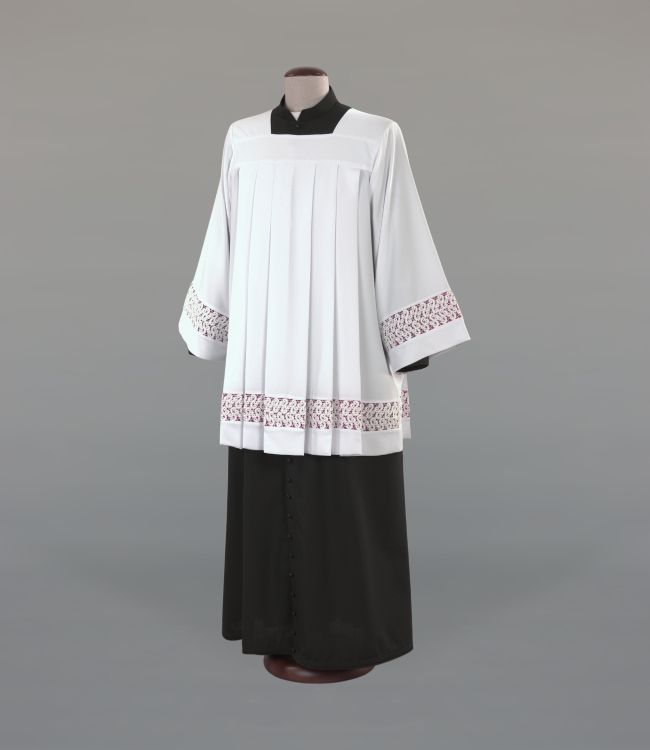 Komża kapłańska z  bawełnianą wstawką i kanonicką podbitką (20) - KOMŻE I ALBY  KAPŁAŃSKIE - Nowość