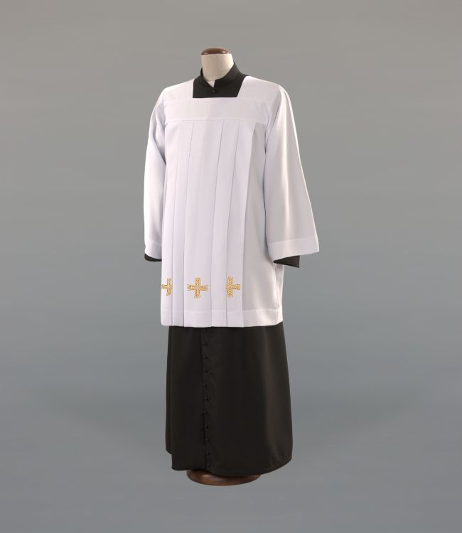 Komża kapłańska zdobiona haftem (24) - KOMŻE I ALBY  KAPŁAŃSKIE - Nowość