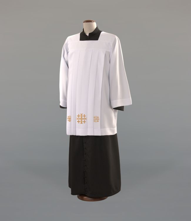 Komża kapłańska zdobiona haftem (26) - KOMŻE I ALBY  KAPŁAŃSKIE - Nowość