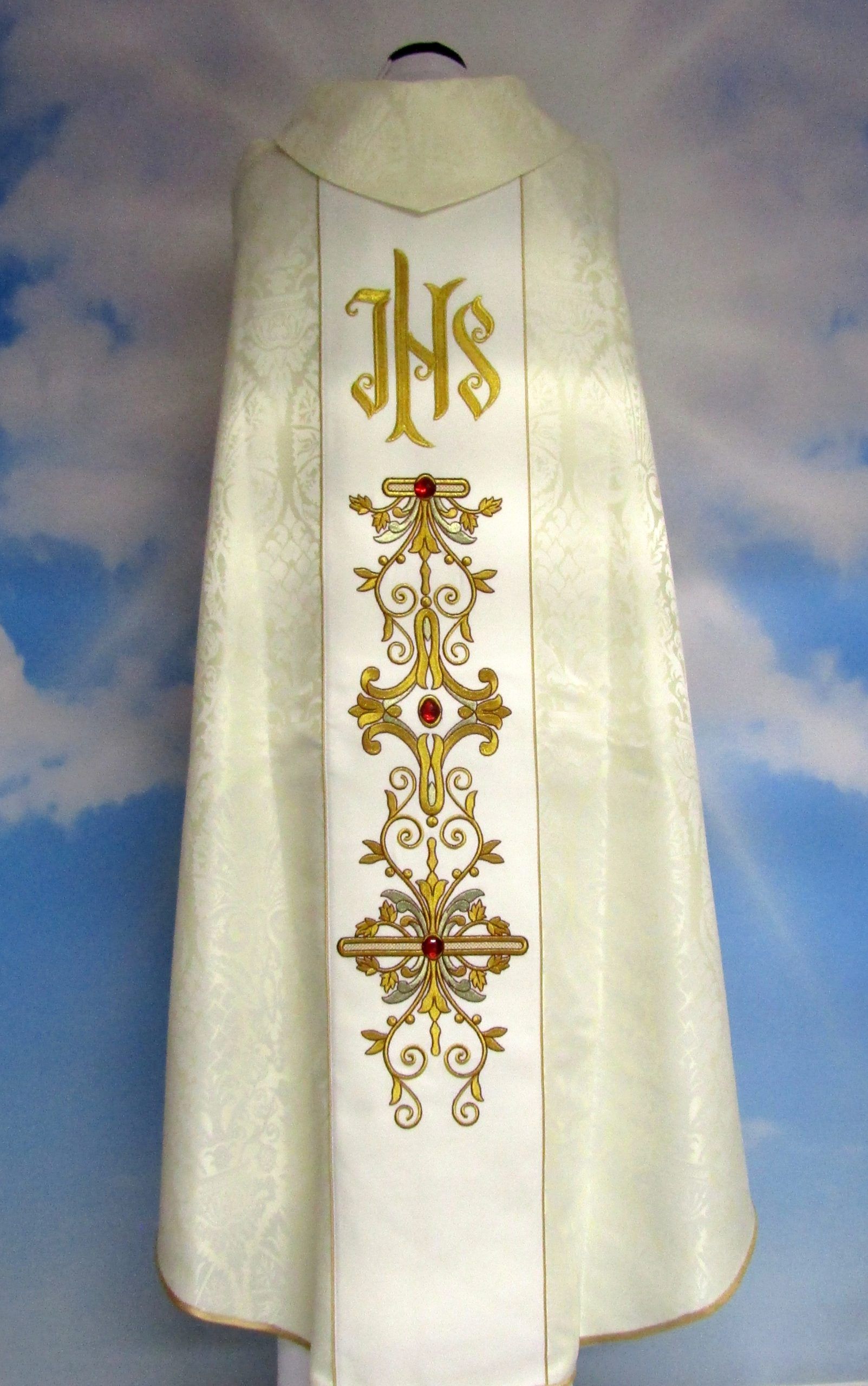 Ornat haftowany wielkanocny - Chrystus Zmartwychwstały (T1) - ORNATY WIELKANOCNE - zdjęcie 2 - Ornat haftowany wielkanocny - Chrystus Zmartwychwstały (T1)