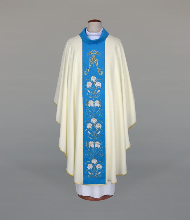 Ornat haftowany z motywem maryjnym (A29) - Ornaty Maryjne - Nowość