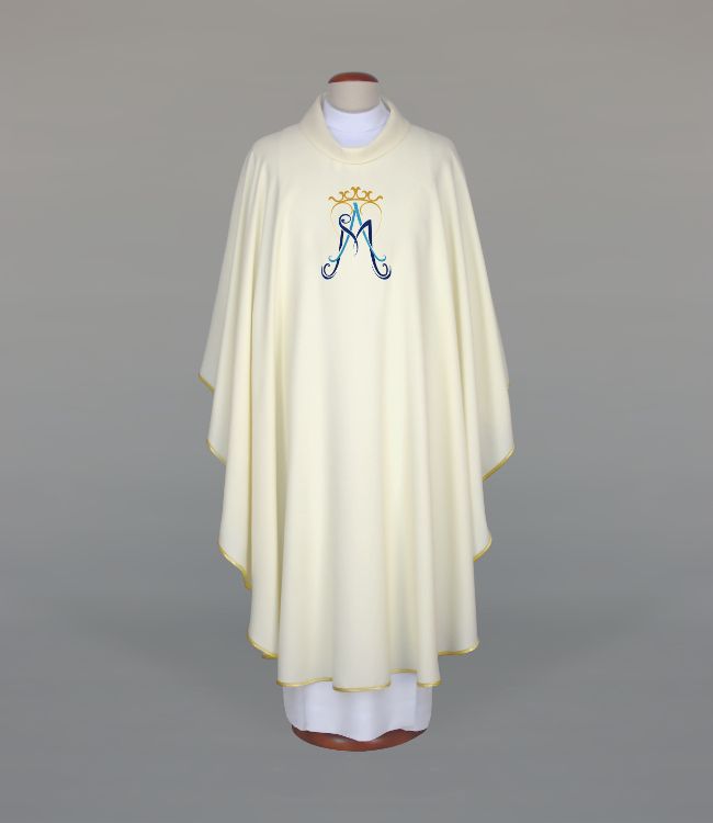 Ornat haftowany z motywem maryjnym (A30) - Ornaty Maryjne - Nowość