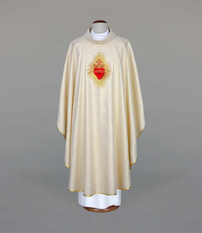 Ornat haftowany z motywem Serca Pana Jezusa (A31) - Ornaty z Jezusem - Nowość