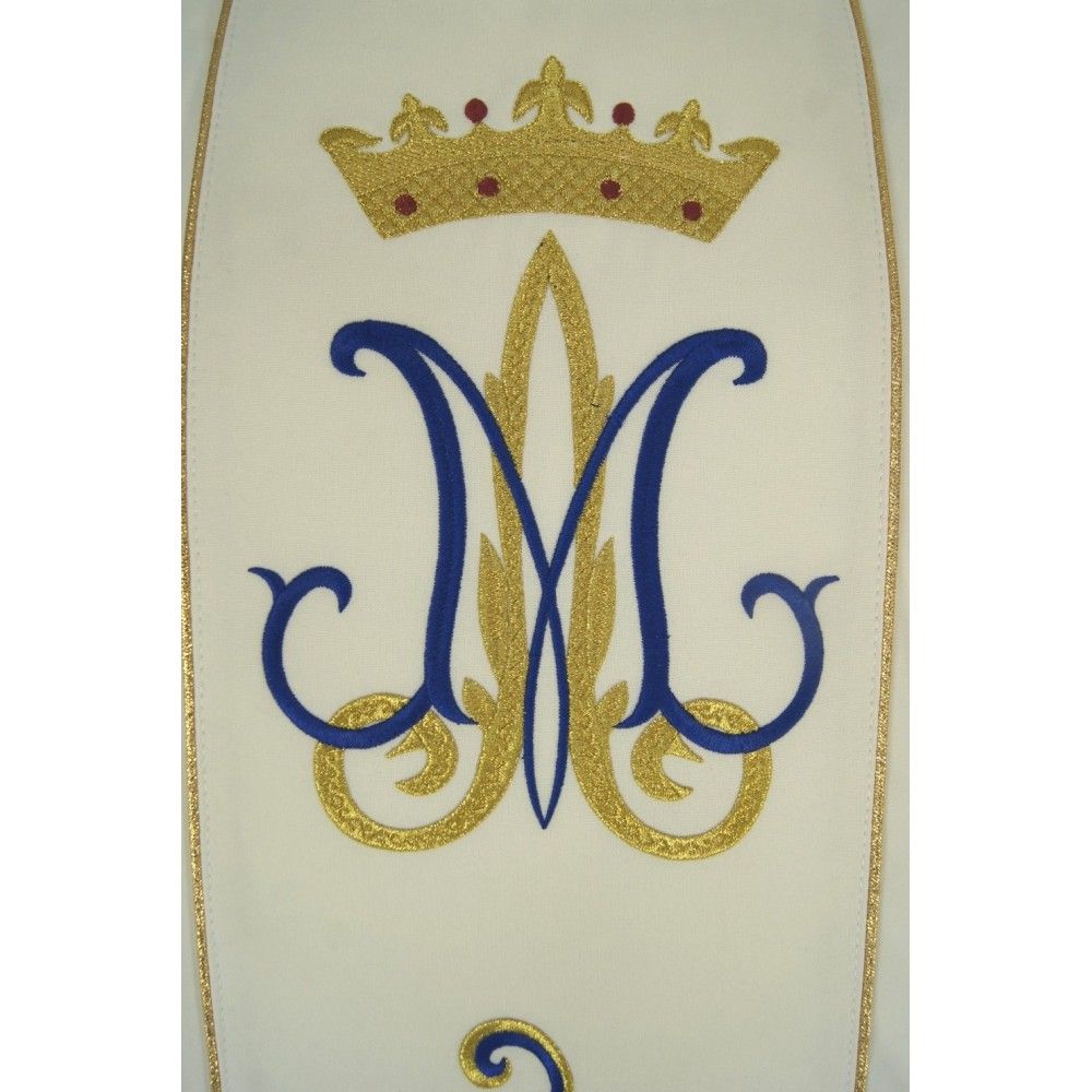 Ornat haftowany Maryjny ecru (30) - Ornaty Maryjne - zdjęcie 2 - Ornat haftowany Maryjny ecru (30)