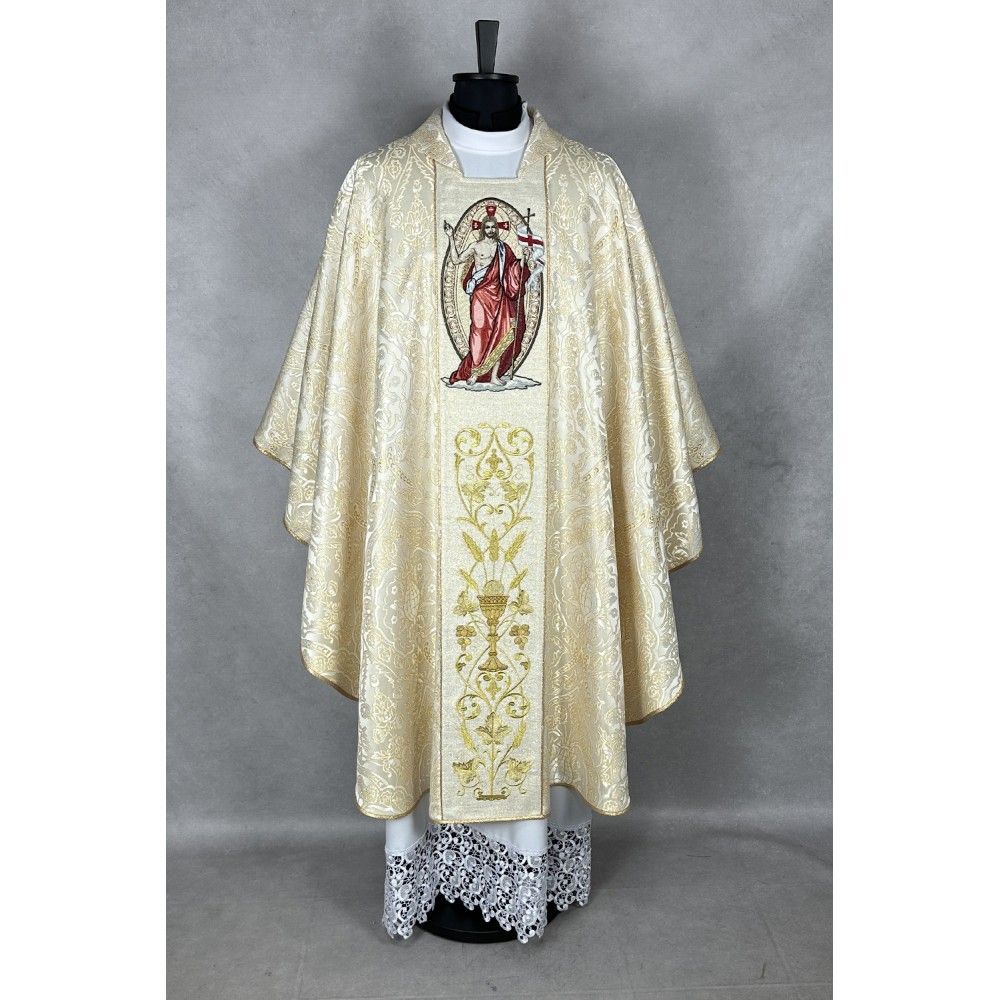 Ornat gotycki, haftowany Jezus zmartwychwstały (13K) - Ornaty złote/srebrne - zdjęcie 2 - Ornat gotycki, haftowany Jezus zmartwychwstały (13K)