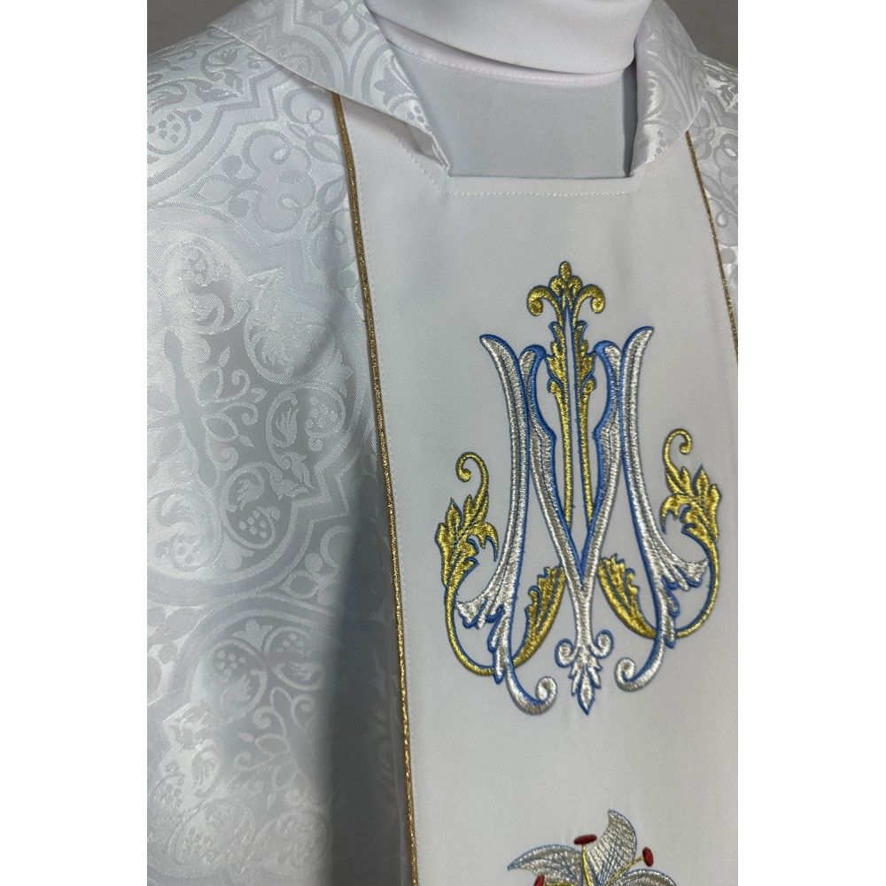 Ornat gotycki haftowany, motyw maryjny (19K) - Ornaty Maryjne - zdjęcie 3 - Ornat gotycki haftowany, motyw maryjny (19K)