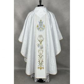 Ornat gotycki haftowany, motyw maryjny (19K) - Ornaty Maryjne - zdjęcie 4 - Ornat gotycki haftowany, motyw maryjny (19K)