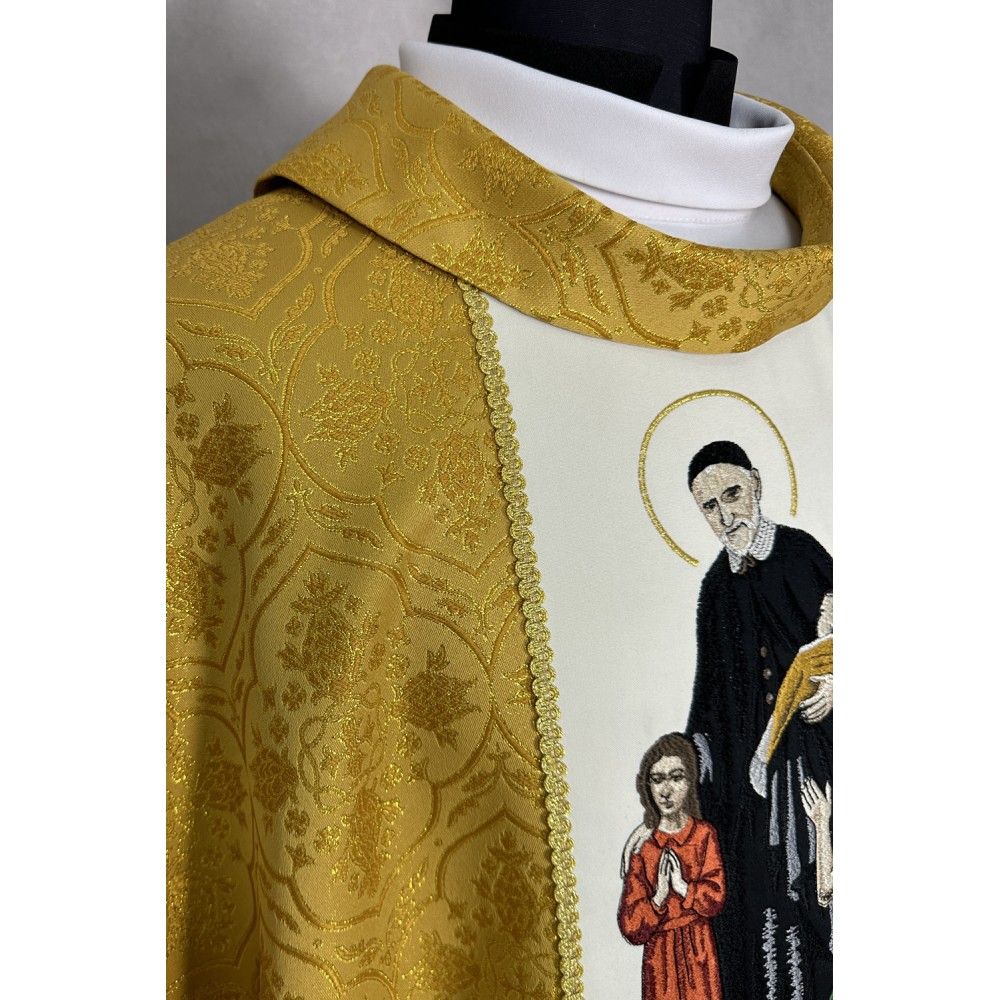 Ornat gotycki haftowany Wincenty A. Paulo (21K) - Ornaty złote/srebrne - zdjęcie 4 - Ornat gotycki haftowany Wincenty A. Paulo (21K)