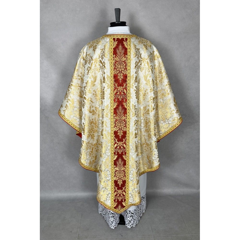 Ornat gotycki haftowany + stuła, bursa, manipularz, welon na kielich (23K) - Ornaty złote/srebrne - zdjęcie 4 - Ornat gotycki haftowany + stuła, bursa, manipularz, welon na kielich (23K)