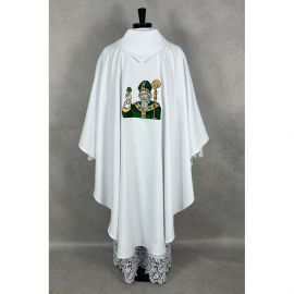 Ornat gotycki haftowany Św. Patryk - Ornaty białe/ ecru - zdjęcie 3 - Ornat gotycki haftowany Św. Patryk