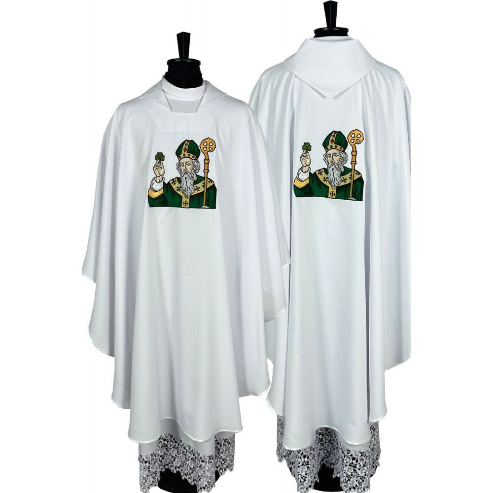 Ornat gotycki haftowany Św. Patryk - Ornaty białe/ ecru - Nowość
