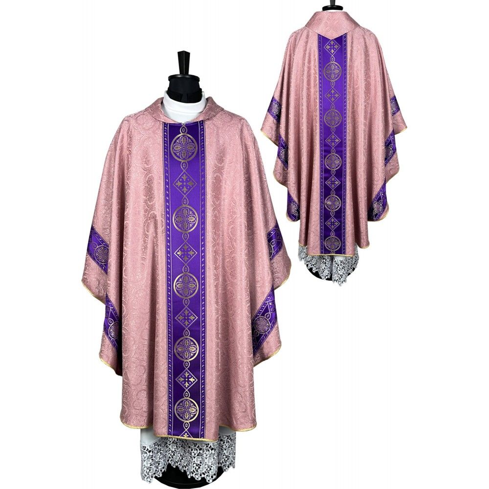 Ornat gotycki fioletowo - różowy (26K) - ORNATY NA WIELKI POST - Nowość