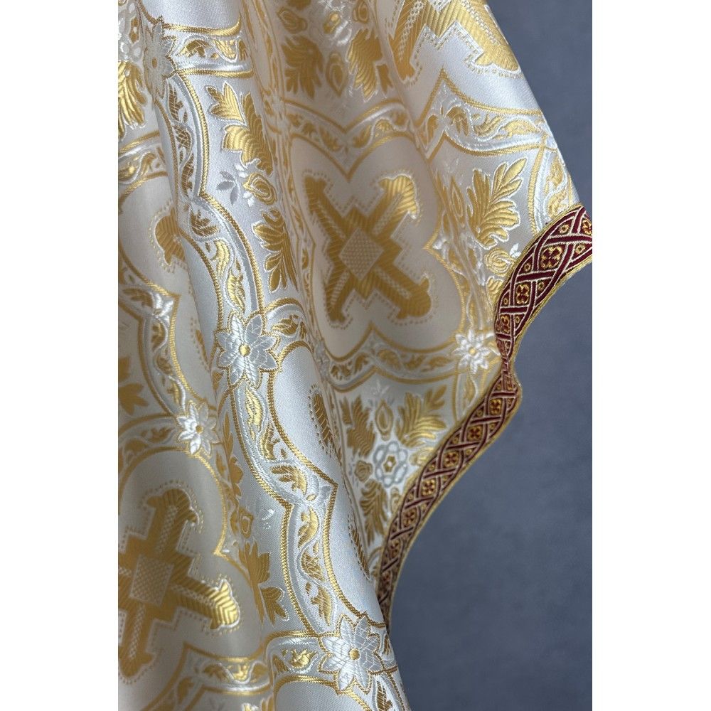 Ornat gotycki biało-złoty, haftowany (35K) - Ornaty białe/ ecru - zdjęcie 3 - Ornat gotycki biało-złoty, haftowany (35K)