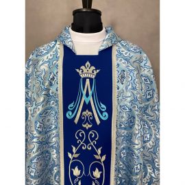 Ornat gotycki haftowany, motyw maryjny (43K) - Ornaty złote/srebrne - zdjęcie 2 - Ornat gotycki haftowany, motyw maryjny (43K)