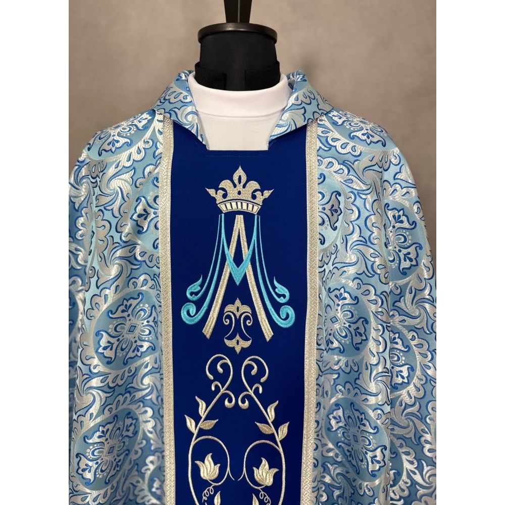 Ornat gotycki haftowany, motyw maryjny (43K) - Ornaty złote/srebrne - zdjęcie 2 - Ornat gotycki haftowany, motyw maryjny (43K)