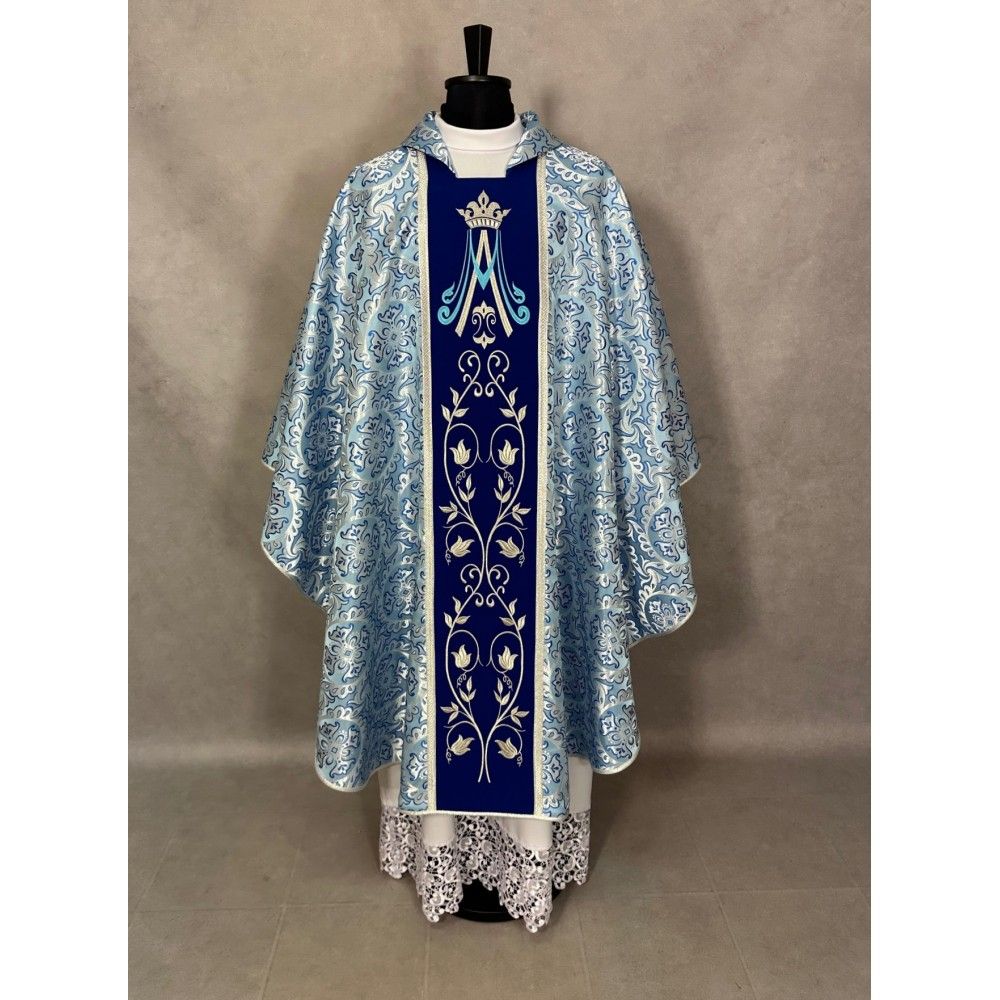 Ornat gotycki haftowany, motyw maryjny (43K) - Ornaty złote/srebrne - zdjęcie 3 - Ornat gotycki haftowany, motyw maryjny (43K)