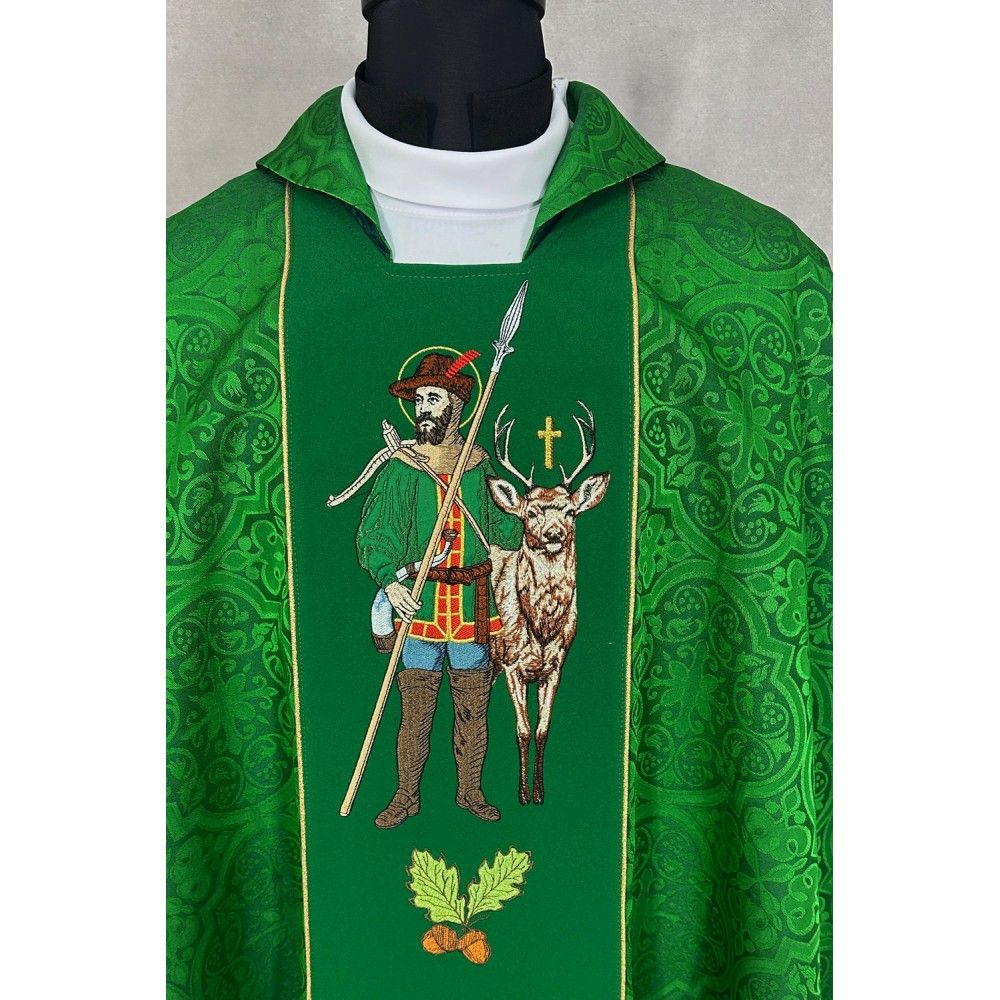 Ornat gotycki haftowany św. Hubert (44K) - Ornaty z wizerunkiem świętych - zdjęcie 2 - Ornat gotycki haftowany św. Hubert (44K)