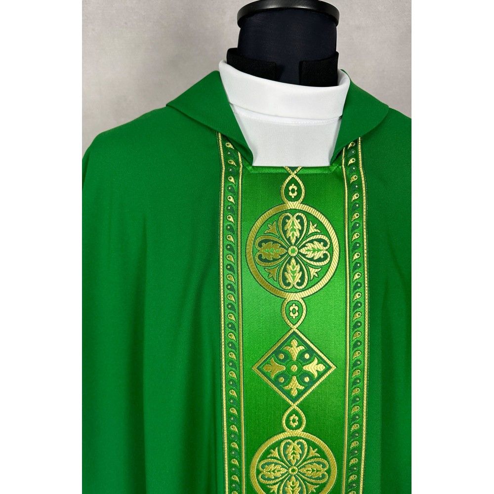 Ornat gotycki zielony, pas tkany (49K) - Ornaty zielone - zdjęcie 3 - Ornat gotycki zielony, pas tkany (49K)