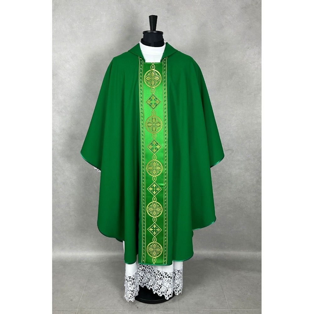 Zestaw ornatów, pasy tkane - 4 kolory (50K) - Ornaty białe/ ecru - zdjęcie 3 - Zestaw ornatów, pasy tkane - 4 kolory (50K)