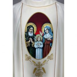 Ornat gotycki nadruk Święta Anna i Joachim (53K) - Ornaty z wizerunkiem świętych - zdjęcie 2 - Ornat gotycki nadruk Święta Anna i Joachim (53K)