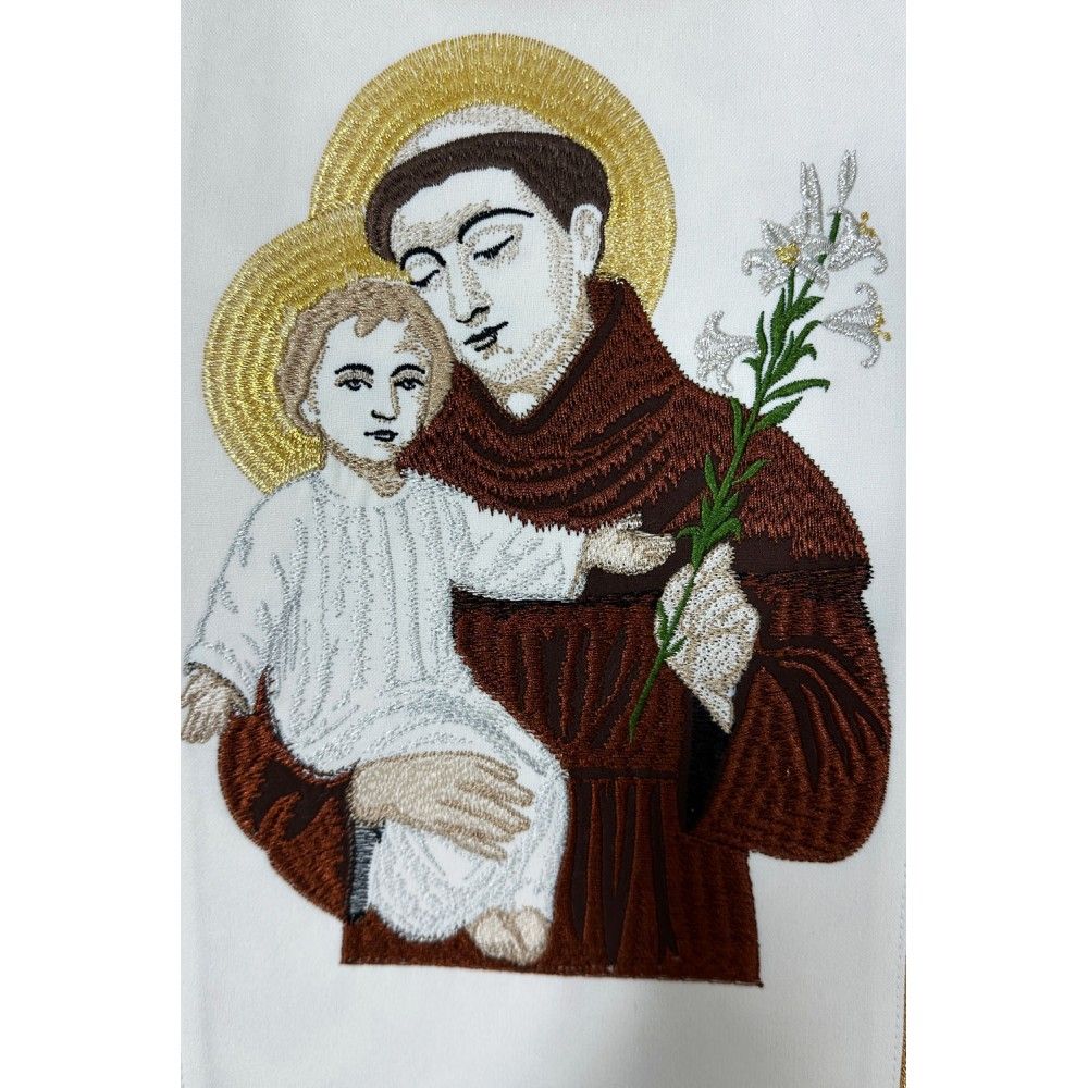 Ornat gotycki haftowany Święty Antoni (56K) - Ornaty z wizerunkiem świętych - zdjęcie 4 - Ornat gotycki haftowany Święty Antoni (56K)