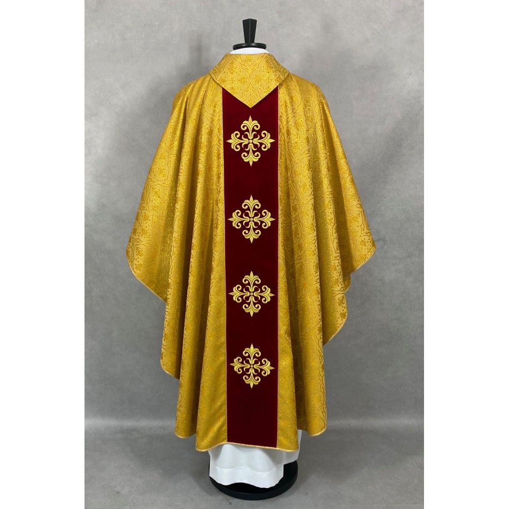 Ornat gotycki haftowany, złoty, pas aksamit (57K) - Ornaty złote/srebrne - zdjęcie 4 - Ornat gotycki haftowany, złoty, pas aksamit (57K)