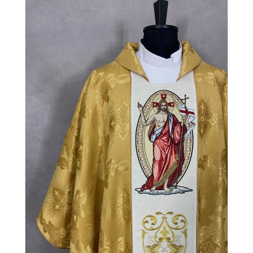 Ornat Gotycki wielkanocny Chrystus zmartwychwstały (64K) - ORNATY WIELKANOCNE - zdjęcie 3 - Ornat Gotycki wielkanocny Chrystus zmartwychwstały (64K)