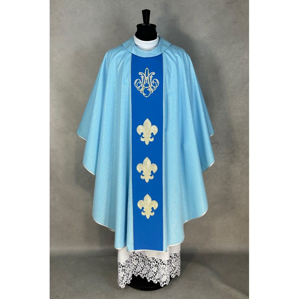 Ornat gotycki, haftowany maryjny (67K) - Ornaty złote/srebrne - zdjęcie 2 - Ornat gotycki, haftowany maryjny (67K)