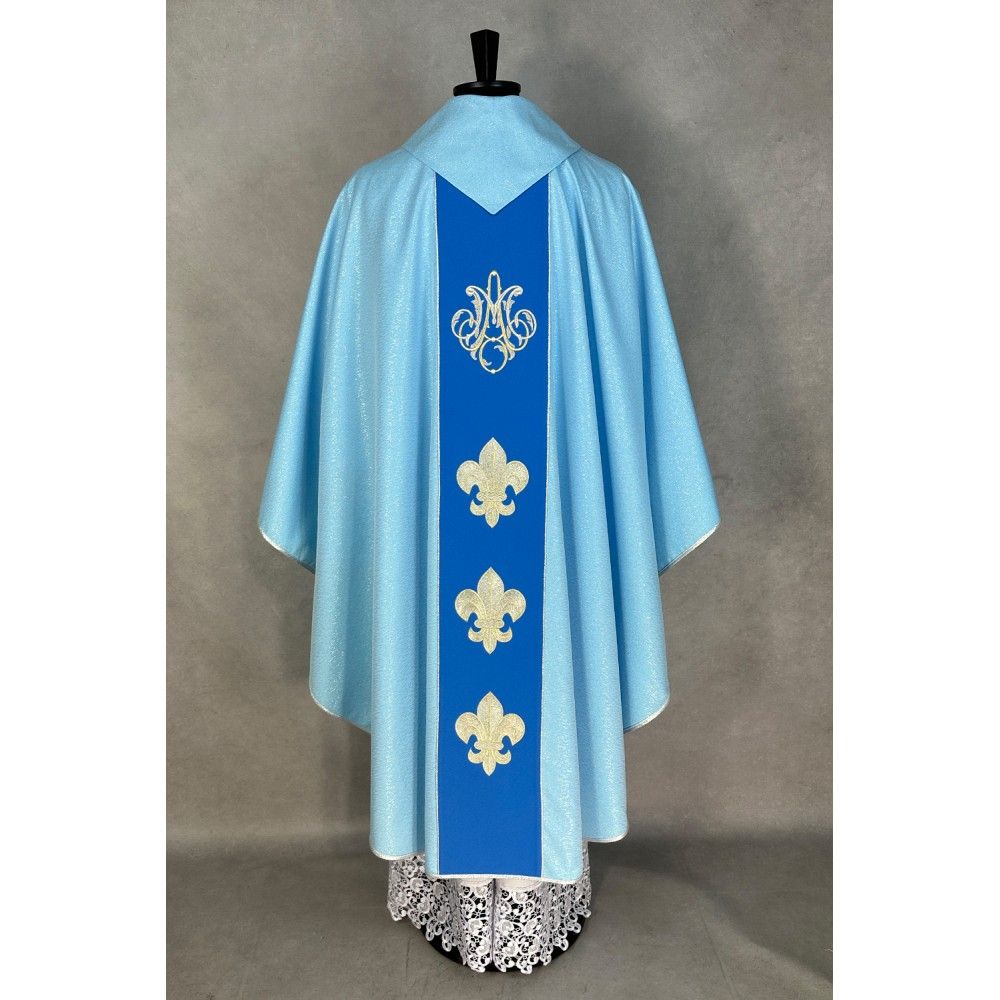 Ornat gotycki, haftowany maryjny (67K) - Ornaty złote/srebrne - zdjęcie 4 - Ornat gotycki, haftowany maryjny (67K)