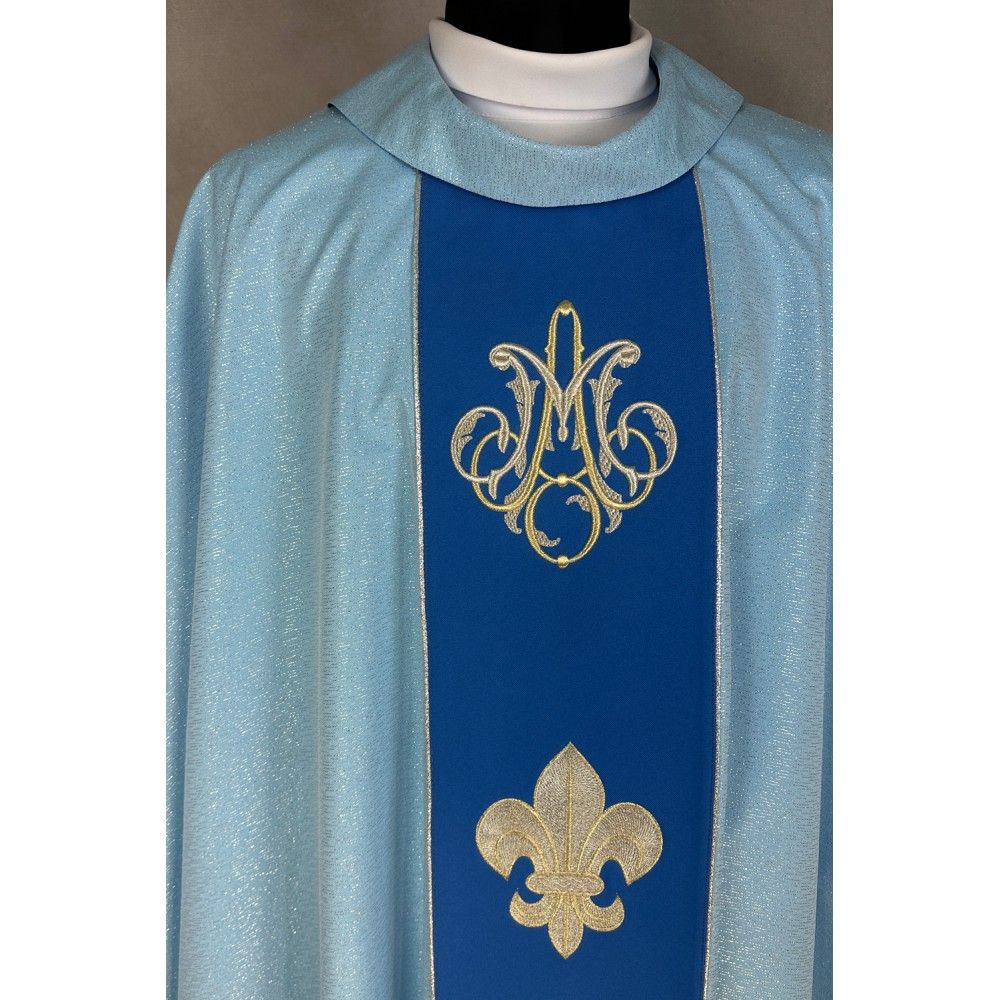 Ornat gotycki, haftowany maryjny (67K) - Ornaty złote/srebrne - zdjęcie 3 - Ornat gotycki, haftowany maryjny (67K)