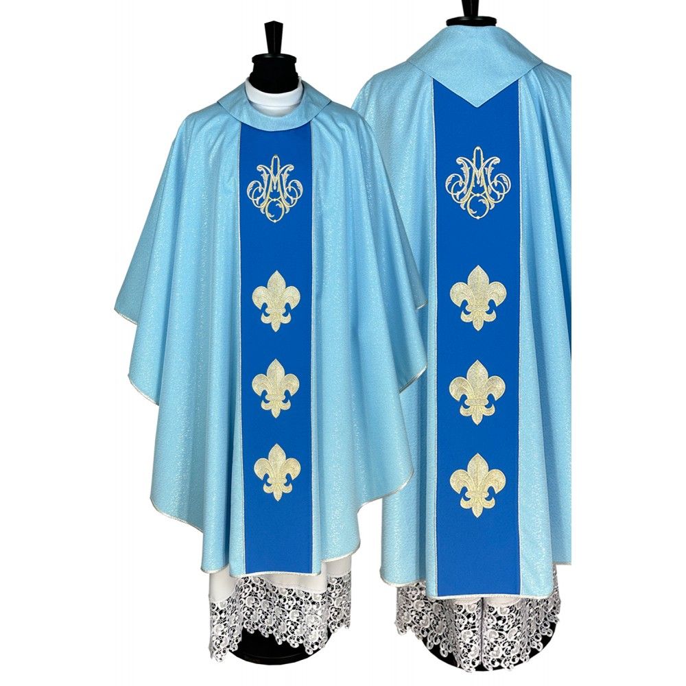 Ornat gotycki, haftowany maryjny (67K) - Ornaty złote/srebrne - Nowość