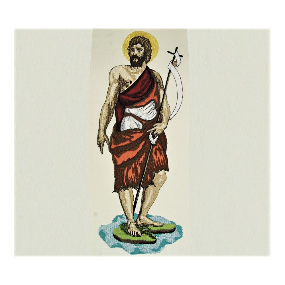 Ornat gotycki, haftowany Jan Chrzciciel (84K) - Ornaty z wizerunkiem świętych - zdjęcie 5 - Ornat gotycki, haftowany Jan Chrzciciel (84K)