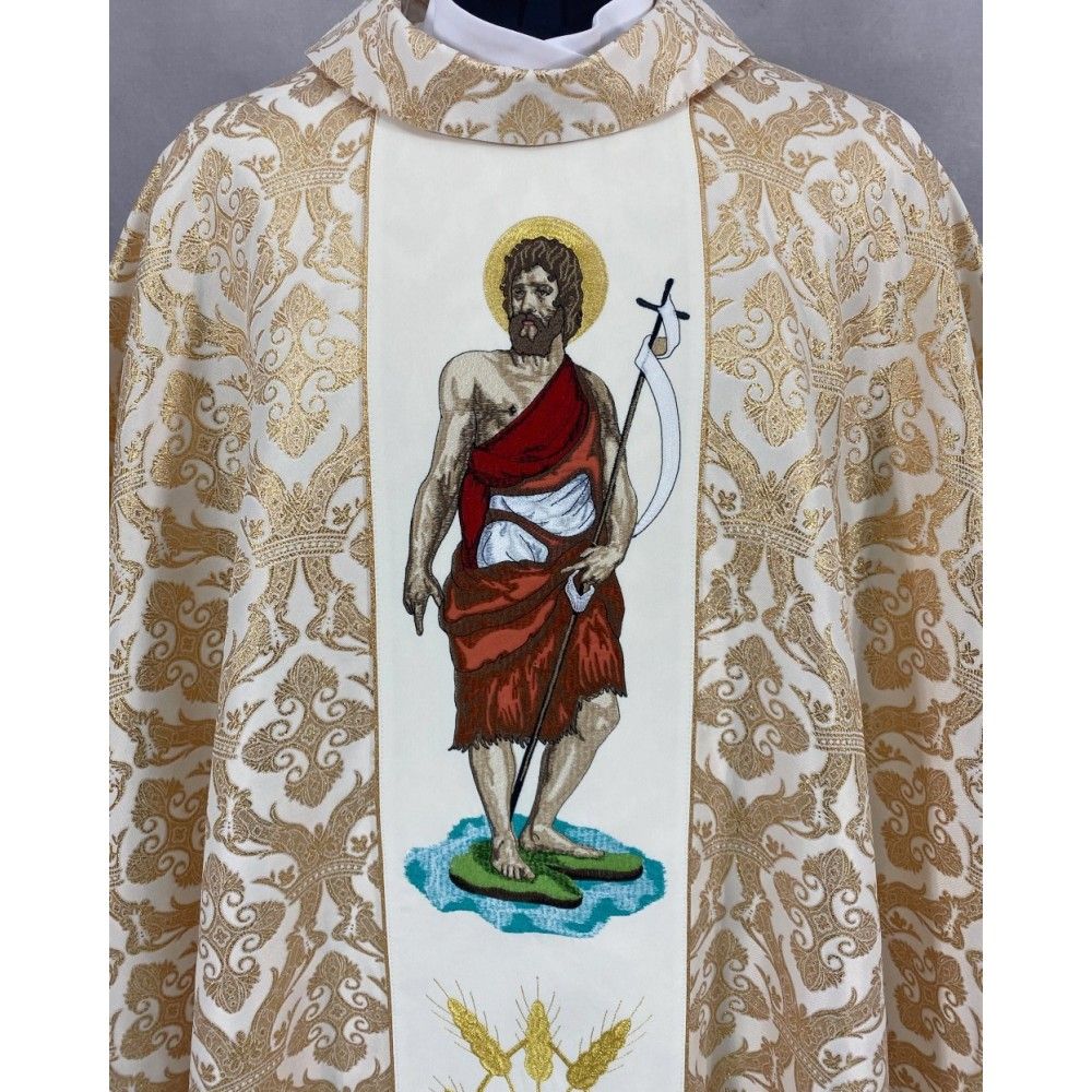 Ornat gotycki, haftowany Jan Chrzciciel (84K) - Ornaty z wizerunkiem świętych - zdjęcie 3 - Ornat gotycki, haftowany Jan Chrzciciel (84K)