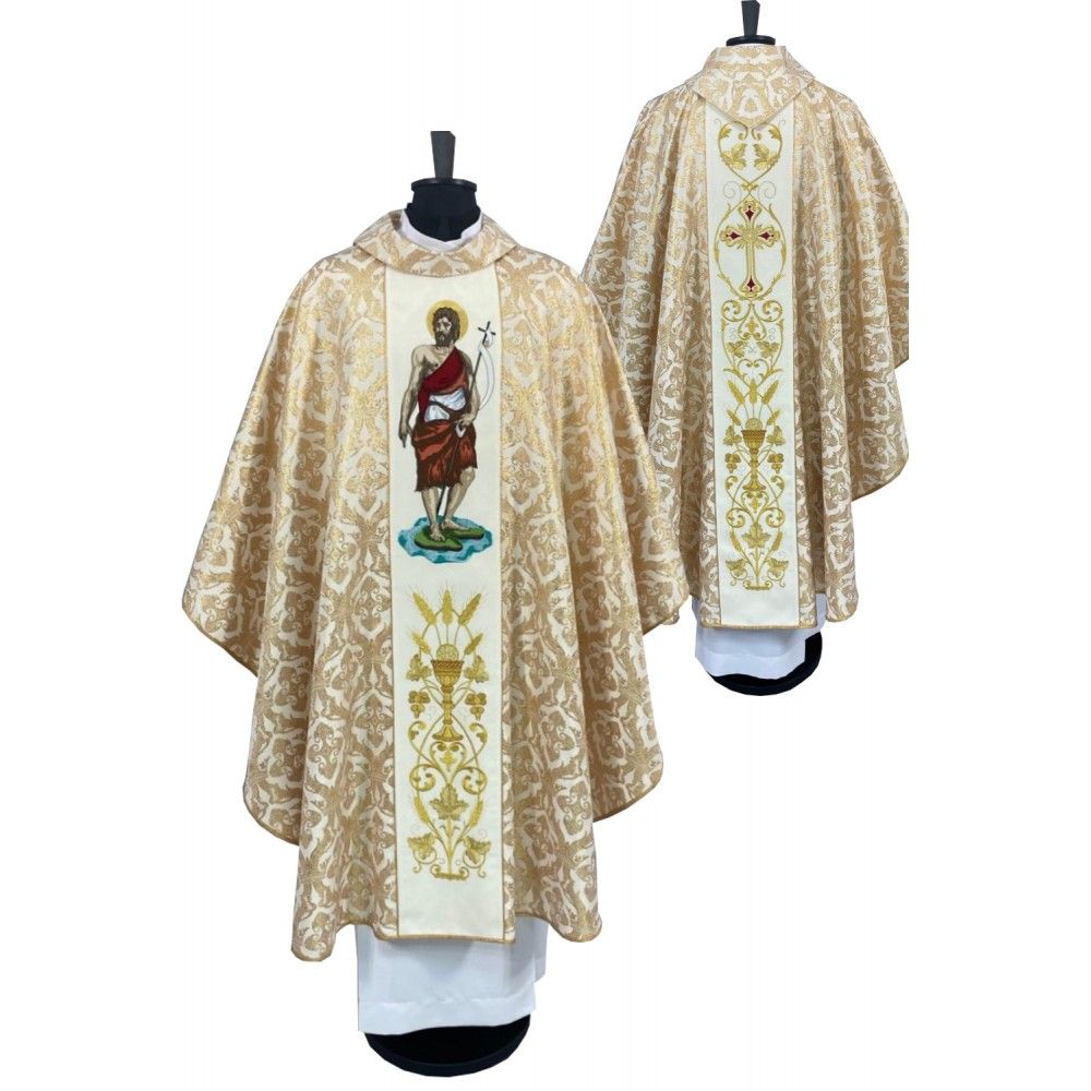 Ornat gotycki, haftowany Jan Chrzciciel (84K) - Ornaty z wizerunkiem świętych - Nowość