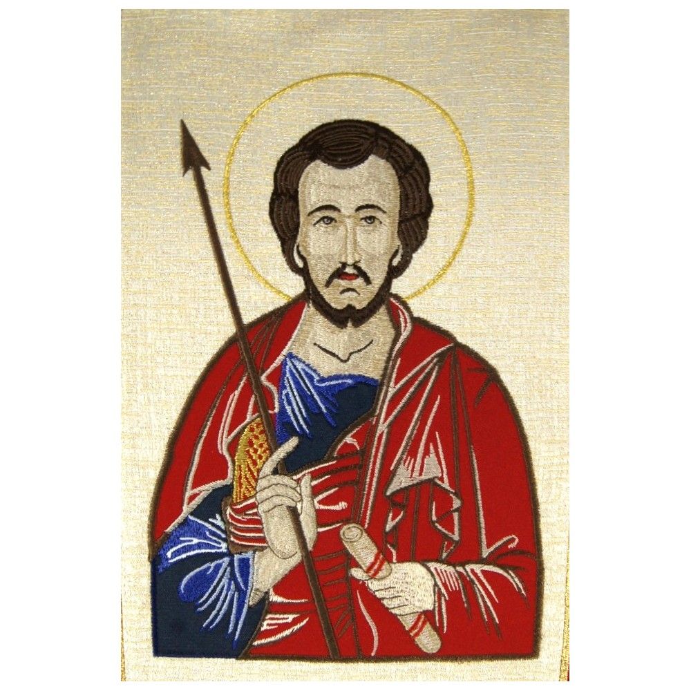 Ornat gotycki haftowany - Święty Tomasz (86K) - Ornaty czerwone - zdjęcie 2 - Ornat gotycki haftowany - Święty Tomasz (86K)