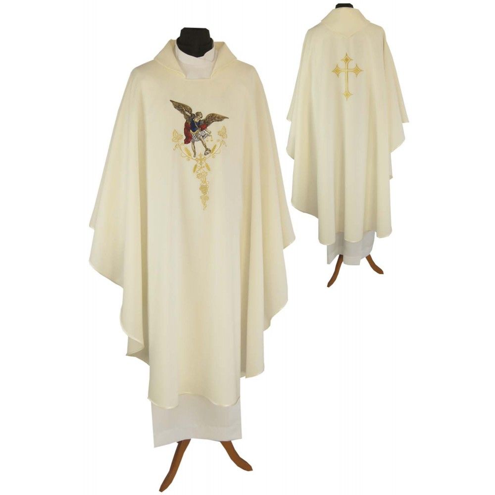 Ornat gotycki haftowany - Michał Archanioł (87K) - Ornaty z wizerunkiem świętych - Nowość