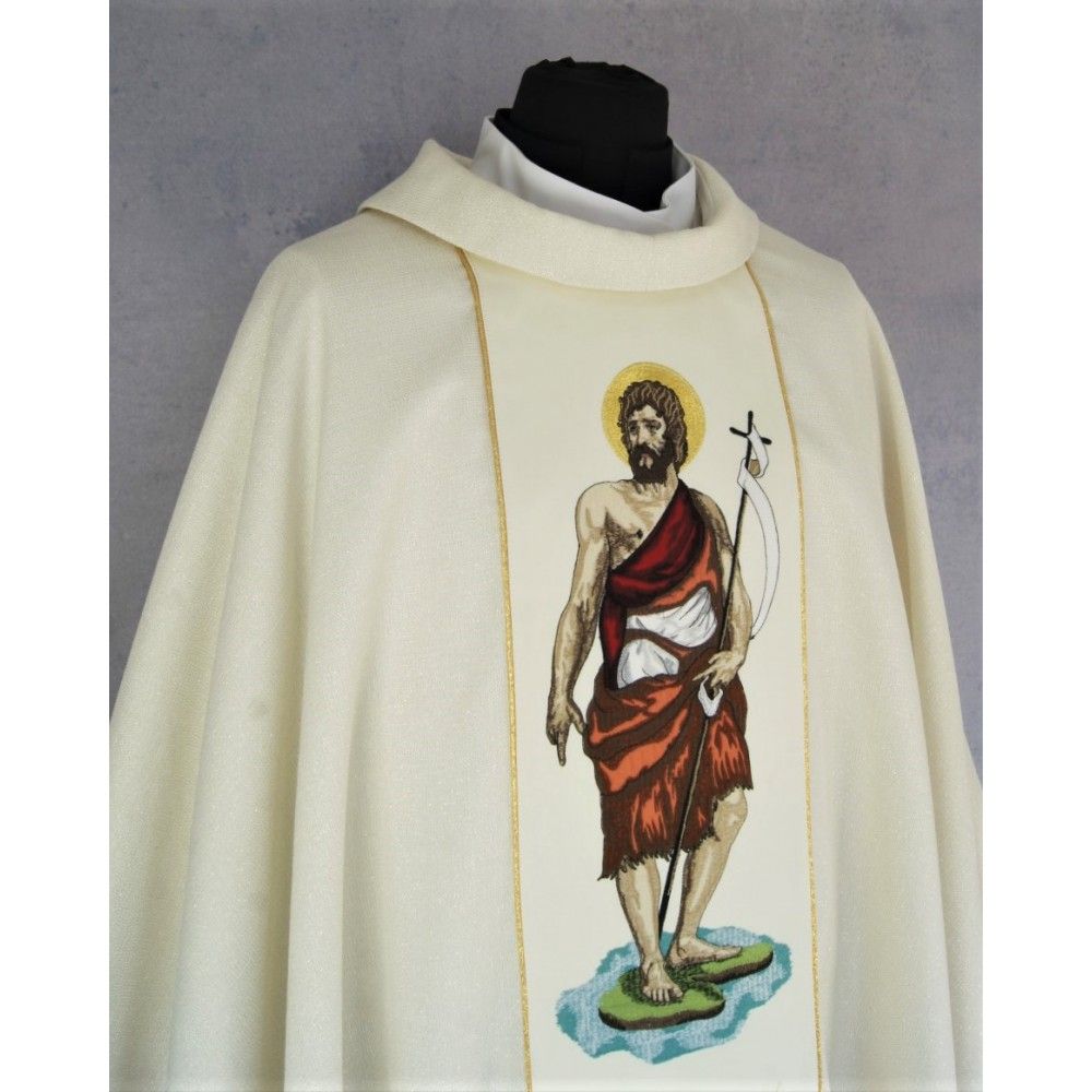 Ornat gotycki, haftowany Jan Chrzciciel (92K) - Ornaty z wizerunkiem świętych - zdjęcie 2 - Ornat gotycki, haftowany Jan Chrzciciel (92K)