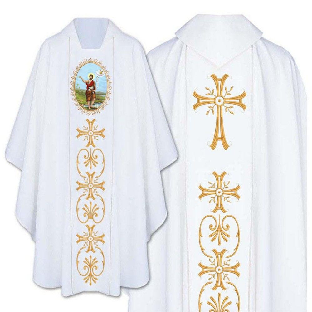 Ornat gotycki, drukowany wizerunek Jana Chrzciciela (94K) - Ornaty z wizerunkiem świętych - Nowość
