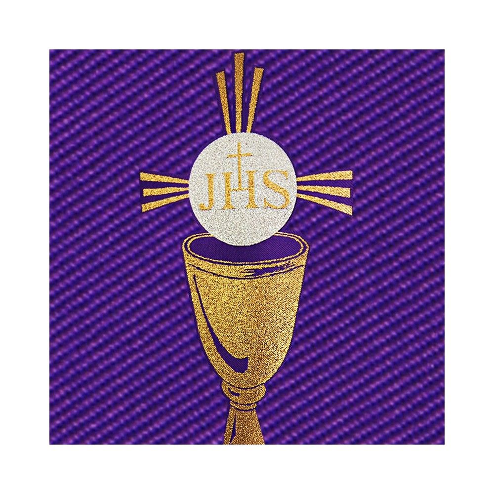 Ornat gotycki fioletowy, pas tkany (105K) - ORNATY NA WIELKI POST - zdjęcie 2 - Ornat gotycki fioletowy, pas tkany (105K)