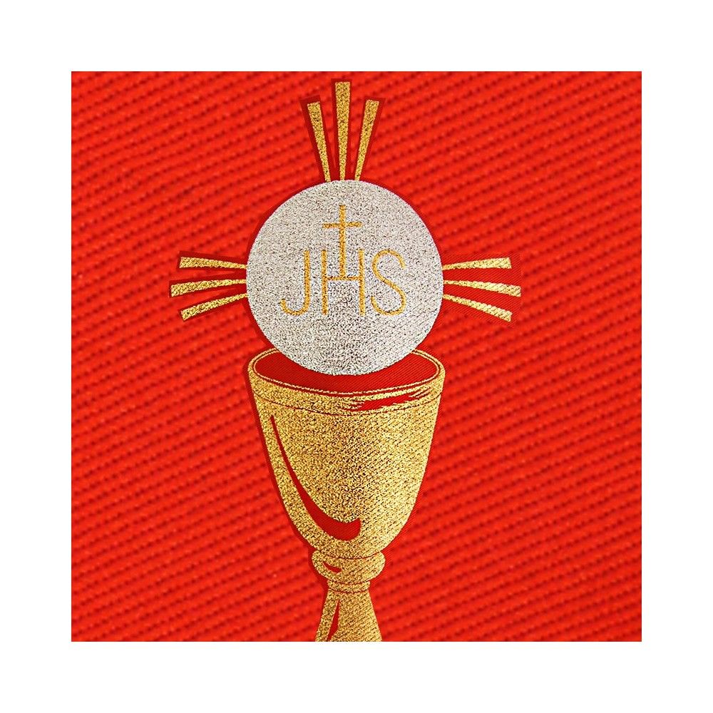 Ornat gotycki czerwony, pas tkany (107K) - Ornaty czerwone - zdjęcie 2 - Ornat gotycki czerwony, pas tkany (107K)