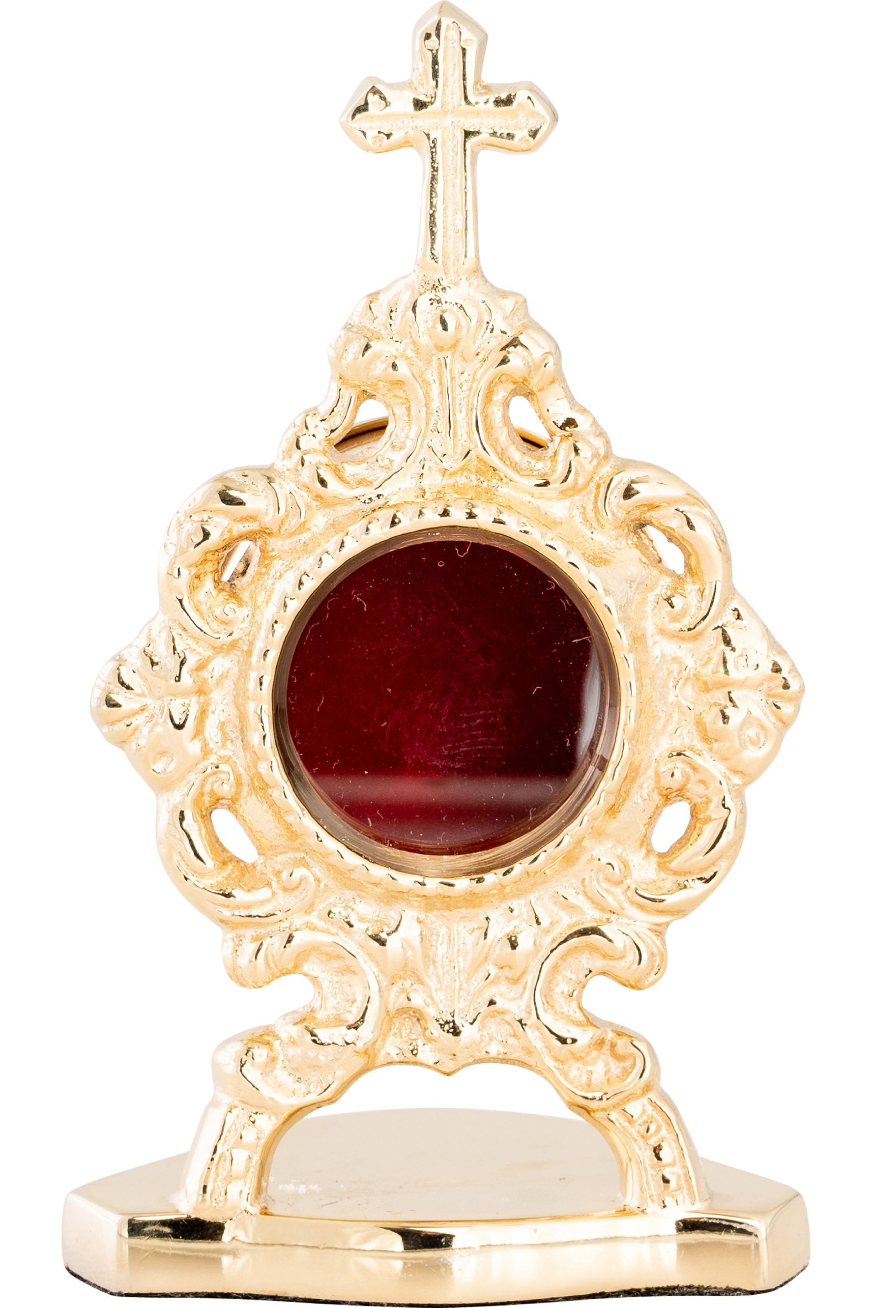 Relikwiarz mosiężny, pozłacany - 10 cm (28) - RELIKWIARZE - zdjęcie 2 - Relikwiarz mosiężny, pozłacany - 10 cm (28)