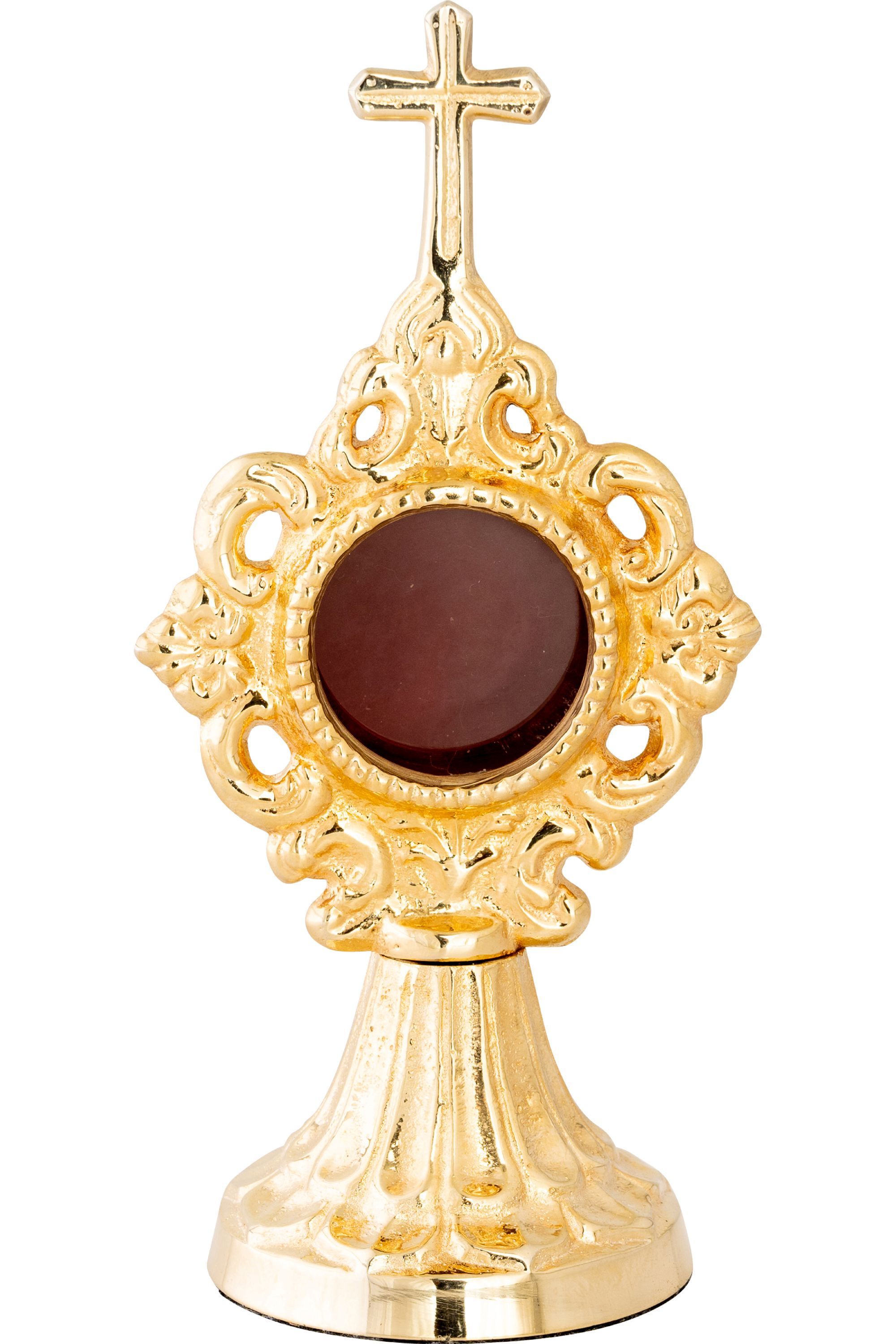 Relikwiarz mosiężny, pozłacany - 17 cm (29) - RELIKWIARZE - zdjęcie 2 - Relikwiarz mosiężny, pozłacany - 17 cm (29)