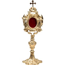 Relikwiarz mosiężny, pozłacany - 31 cm (31) - RELIKWIARZE - zdjęcie 2 - Relikwiarz mosiężny, pozłacany - 31 cm (31)